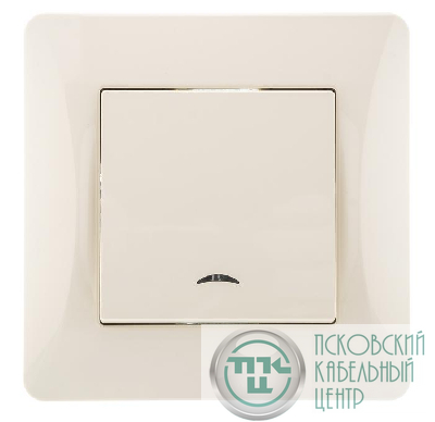 Выключатель 1-кл. СП Ugra 10А 250В с индикацией механизм беж. GUSI С11В18-003