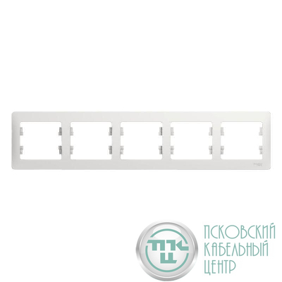 Рамка 5-м Glossa горизонт. бел. SE GSL000105