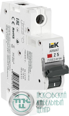 Выключатель автоматический модульный 1п Z 5А M10N ARMAT IEK AR-M10N-1-Z005