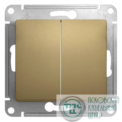 Переключатель проходной 2-кл. СП Glossa 10А IP20 (сх. 6/2) 10AX механизм титан SE GSL000465
