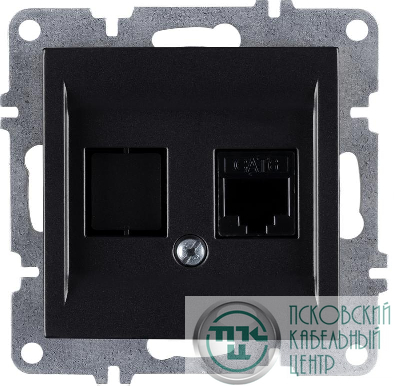 Розетка компьютерная LAVIN/KAREN RJ45 кат.6 механизм черн. ARVIA 50 07 2000 247
