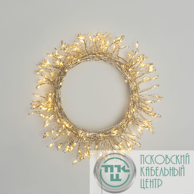 Гирлянда светодиодная "Роса "Фейерверк" 10м 250LED тепл. бел. 7.2Вт IP20 с контроллером на катушке Neon-Night 303-436