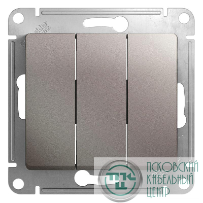 Выключатель 3-кл. СП Glossa 10А IP20 (сх. 3) 10AX механизм платина SE GSL001231