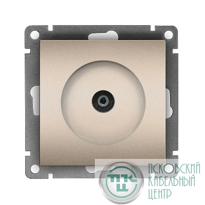 Розетка телевизионная TV 1-м СП Афина механизм шампань Universal A0027-Br