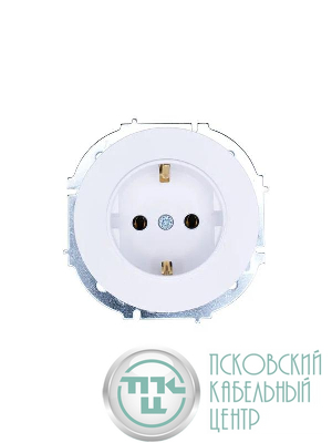 Розетка 1-м OSEN IP20 с заземл. ПБТ бел. LEZARD 743-0288-122B