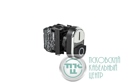 Кнопка сдвоенная выступающая (1НО+1НЗ) черн./бел. EMAS B102K21HB