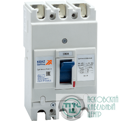 Выключатель автоматический 3п 100А 10кА OptiMat E100L100 УХЛ3 КЭАЗ 100008