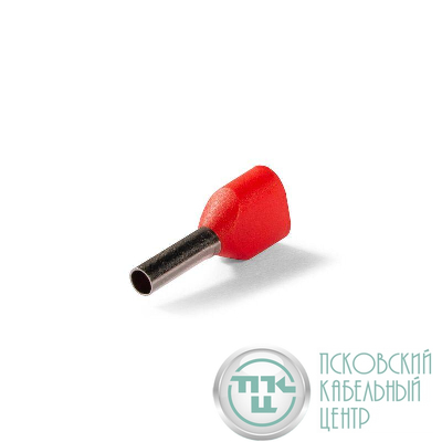 Наконечник штыревой втулочный изолированный НШВИ(2) 1.0-8 ЕВРО красн. КВТ 103245