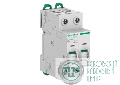 Выключатель автоматический 2п C 20А 6кА Systeme9 400В SE S9F22220