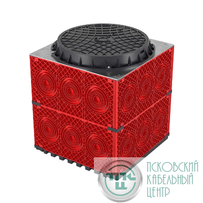 Колодец пластиковый для кабельной канализации с пластиковым люком 750х750х750 DKC 270750