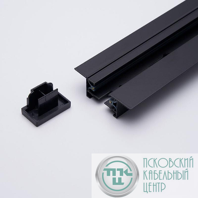 Шинопровод встраиваемый для трековых светильников черн. 3м в наборе токоввод заглушка крепление CAB1004 FERON 10356