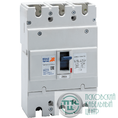 Выключатель автоматический 3п 250А 18кА OptiMat E250L250 УХЛ3 КЭАЗ 100012