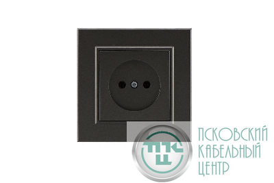 Розетка 1-м СП Karea 10А IP20 б/з дым. металлик Makel 56050022