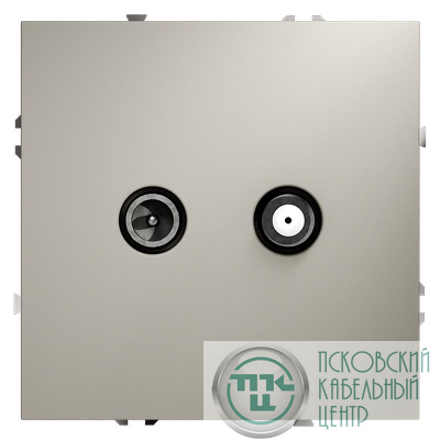 Розетка телевизионная оконечная TV + SAT 2-м СП S70 механизм кашемир Voltum VLS060403