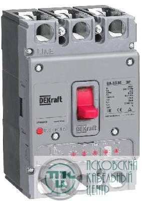 Выключатель автоматический 3п 250А 50кА ВА-333E электрон. расцеп. DEKraft 22502DEK
