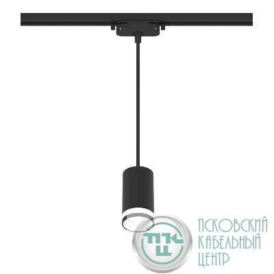 Светильник трековый подвес ARTLINE 55х55х100мм GU10 230В алюм./пластик. 2.6кв.м черн.н. Ritter 59930 6