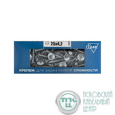 Саморез для тонкого метал. листа 4.2х25 (коробка) (уп.200шт) Zitar 102141