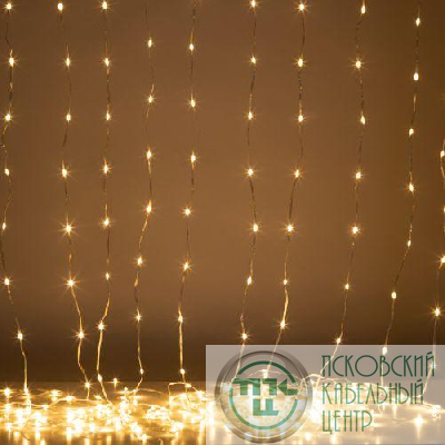 Гирлянда светодиодная "Занавес водопад" 3х2м 200LED тепл. бел. IP20 ENIN-200WL Эра Б0060416