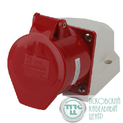 Розетка стационарная наружная 125 3Р+РЕ+N 32А 380В IP44 R(OUT)-32-3P-PE-N-IP44 ЭРА Б0032879