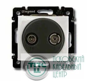Розетка телевизионная оконечная TV/FM СП Valena 10дБ механизм сл. кость IEK 695620