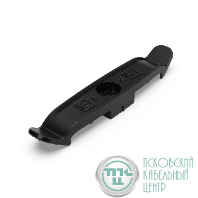 Держатель плоского кабеля двусторонний для прямого монтажа на 4 места (уп.20шт) черн. Промрукав PR13.0439