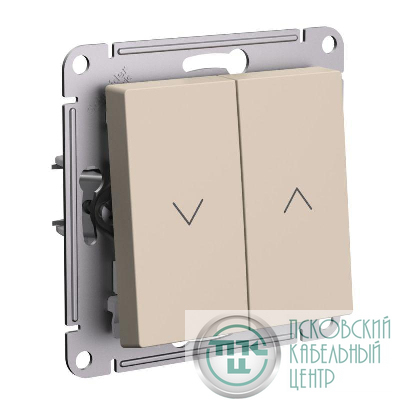 Выключатель для жалюзи 2-кл. AtlasDesign 10А механизм песочн. SE ATN001219