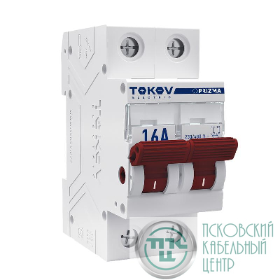 Выключатель нагрузки модульный 2п 16А PRIZMA TOKOV ELECTRIC TKE-PZ60-MDSI-2-16