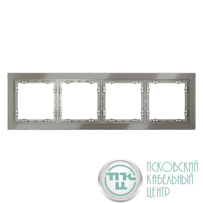Рамка 4-м S70 стеклян. шелк Voltum VLS110404