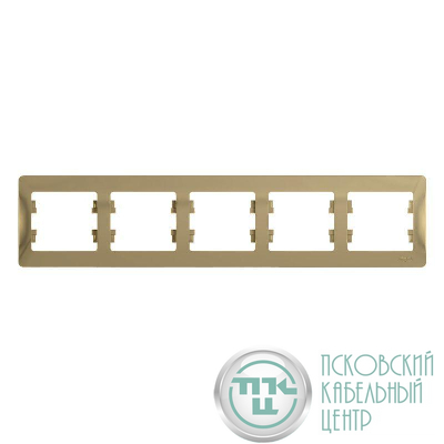 Рамка 5-м Glossa горизонт. титан SE GSL000405