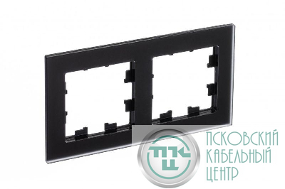 Рамка 2-м AtlasDesign Nature матов. стекло черн. SE ATN331002