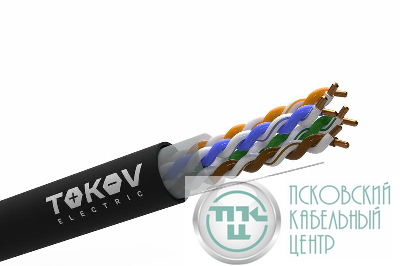 Кабель витая пара U/UTP 4х2х24AWG(0.51мм) кат.5E PE outdoor Fluke tested 305м (м) PRO TOKOV ELECTRIC TKP-C05-U42-5E-305-OD
