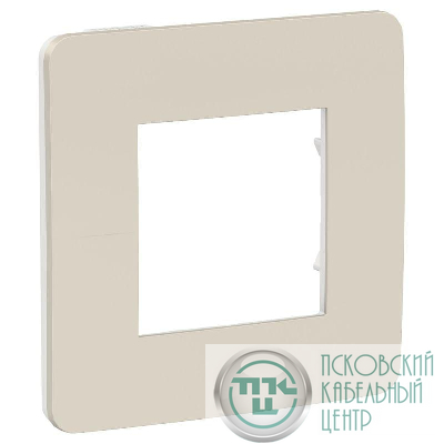 Рамка 1-м UNICA STUDIO шампань/бел. SchE NU280224