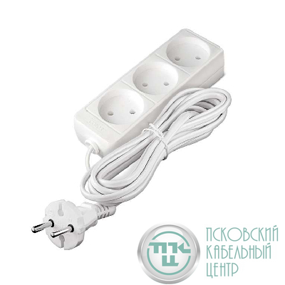 Удлинитель 3х5м без заземл. 6А IP20 1.3кВт ШВВП Союз 481S-0305