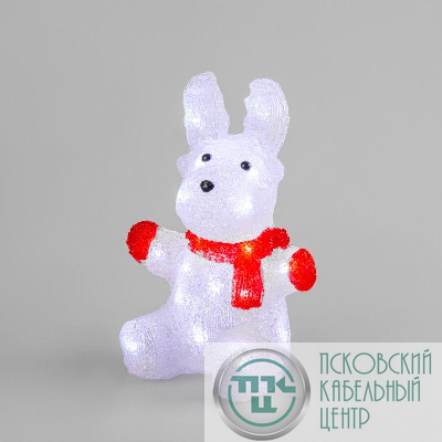 Фигура светодиодная акриловая "Олененок в шарфе" 20х17х30см 24LED 1Вт IP20 элементы питания 2хAA (не в компл.) Neon-Night 513-314