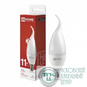Лампа светодиодная LED-СВЕЧА НА ВЕТРУ-VC 11Вт свеча на ветру 4000К нейтр. бел. E14 1050лм 230В IN HOME 4690612030470