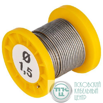 Припой с канифолью для пайки ПОС 61 трубка d1.5мм катушка 50гр Эра Б0061084