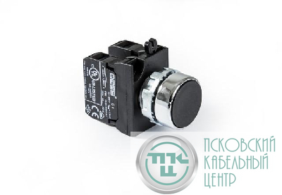 Кнопка нажимная круглая CM101DH (2НО) черн. EMAS CM101DH