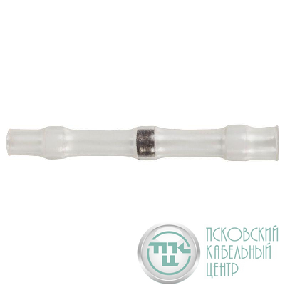 Соединитель термоусаживаемый под пайку L-26 мм 0.25-0.34кв.мм (ПК-т 0.34) бел. Rexant 08-0751