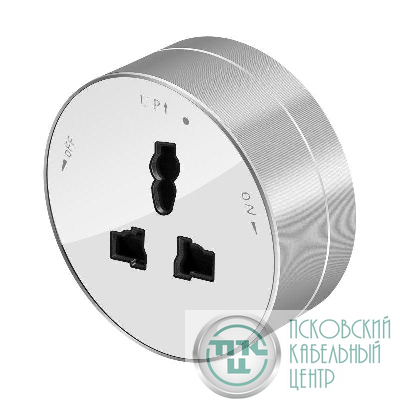Розетка MultiTrack 13А 250В универс. круглая бел. SE MTK13002W
