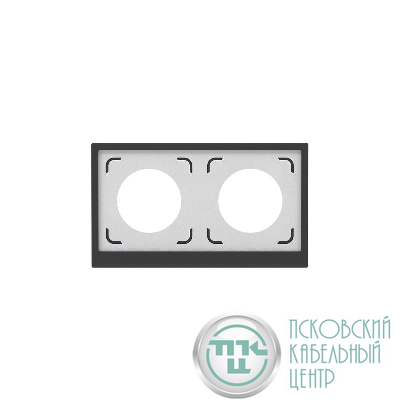 Рамка 2-м KANT IP44 черн. уголь DKC7012944