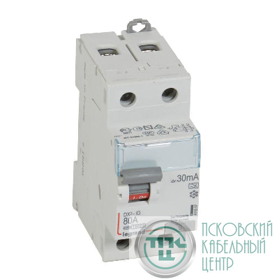 Выключатель дифференциального тока (УЗО) 2п 80А 30мА тип A DX3 Leg 411557