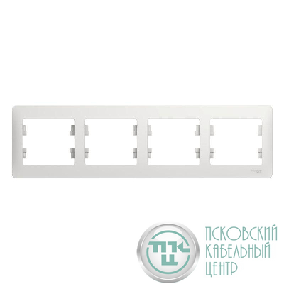Рамка 4-м Glossa горизонт. бел. SE GSL000104