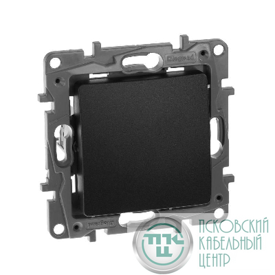 Переключатель 1-кл. СП Etika 10А IP20 250В 10AX авт. зажимы механизм антрацит IEK 672605