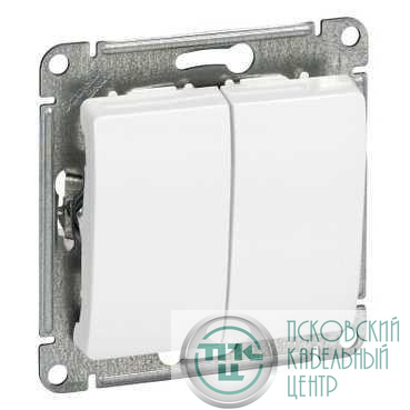 Выключатель 2-кл. СП Glossa 10А IP20 (сх. 5) 10AX механизм бел. SE GSL000151