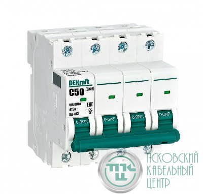 Выключатель автоматический модульный 4п C 50А 6кА ВА-103 DEKraft 12326DEK