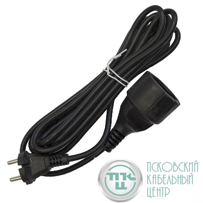 Удлинитель-шнур 1х3м без заземл. 10А IP20 ПВС 2х1 черн. DOMTOK 2339