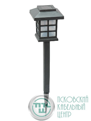 Светильник садовый 36см квад. пласт черн. КОСМОС KOC_SOL263