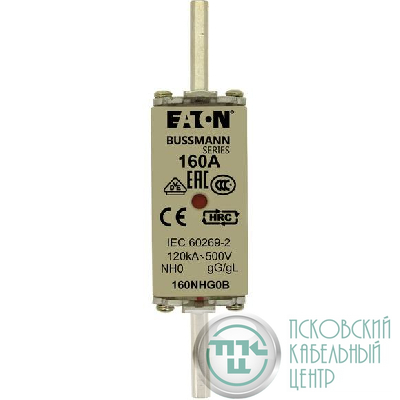 Предохранитель NH 50А 500В GL/GG 0 двойн. индикация EATON 50NHG0B