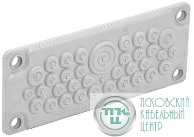 Ввод кабельный мембранный 35 отверстий d6-32мм IP65 (без клипс) TITAN IEK TI-01D-MC-035-65