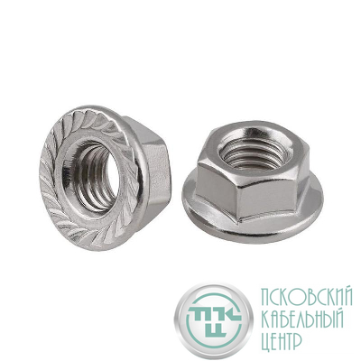 Гайка шестигранная с фланцем М10 DIN 6923 оцинк. (уп.18шт) Zitar 141610